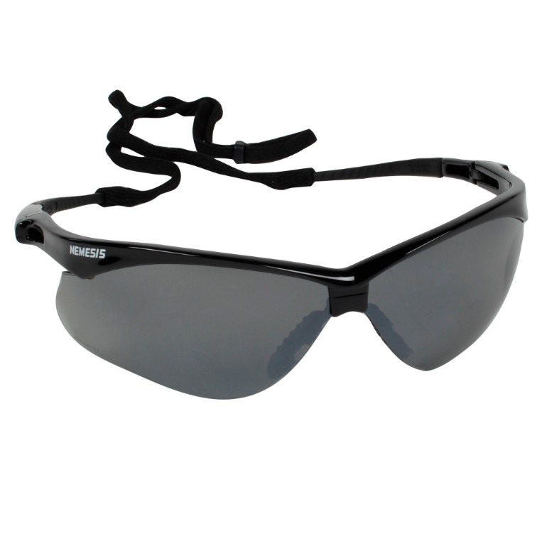 Kleenguard Nemesis CSA Safety Glasses with Smoke Mirror Lens and Black Frame